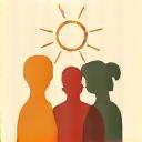 Icono de grupo en un taller de bienestar con personas activas